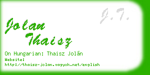 jolan thaisz business card